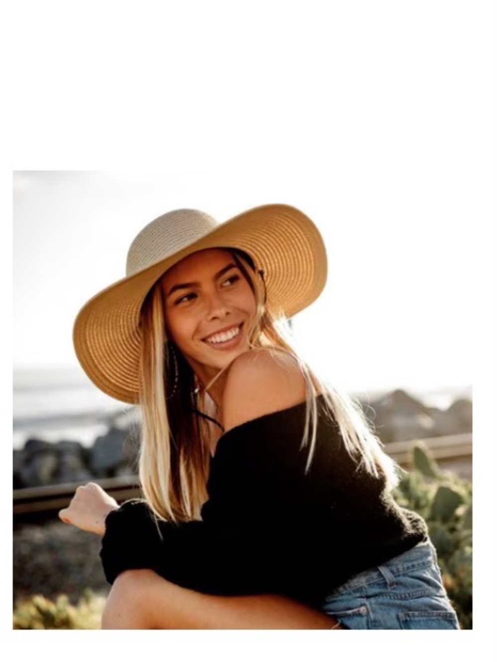 REI- Wide Brim Straw Sun Hat - Tan